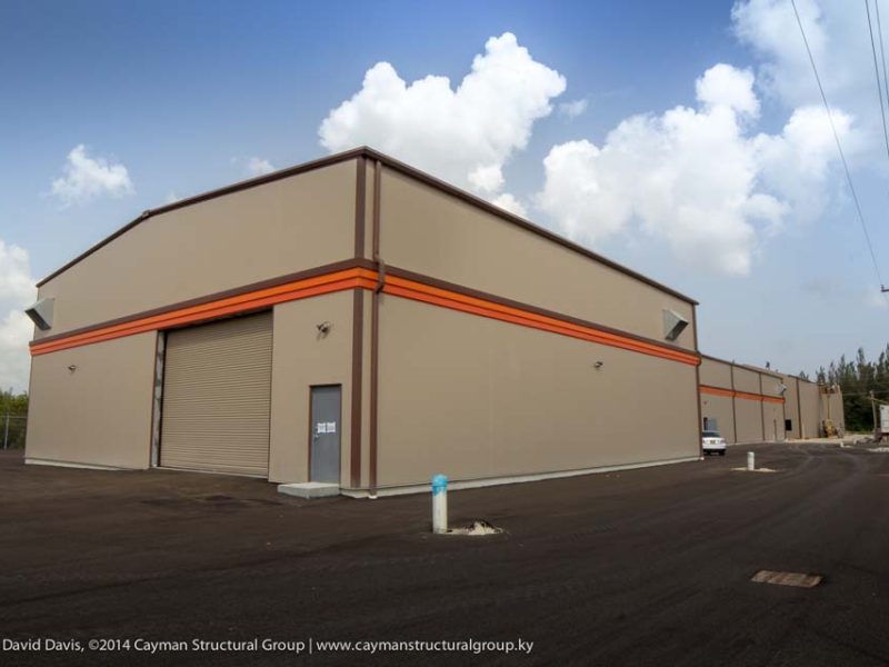 Commercial warehouse design, development, and construction services on the Cayman Islands.